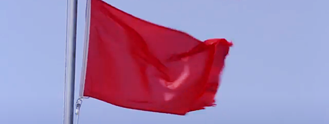 Atlantik rote Flagge Kanaren